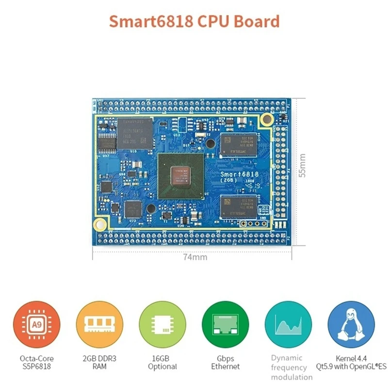 1 Piece Smart6818 Core Board S5P6818 Cortex-A53 Eight Core 2GB+16GB EMMC Learning And Developing
1 Piece Smart6818 Core Board S5P6818 Cortex-A53 Eight Core 2GB+16GB EMMC Learning And Developing
