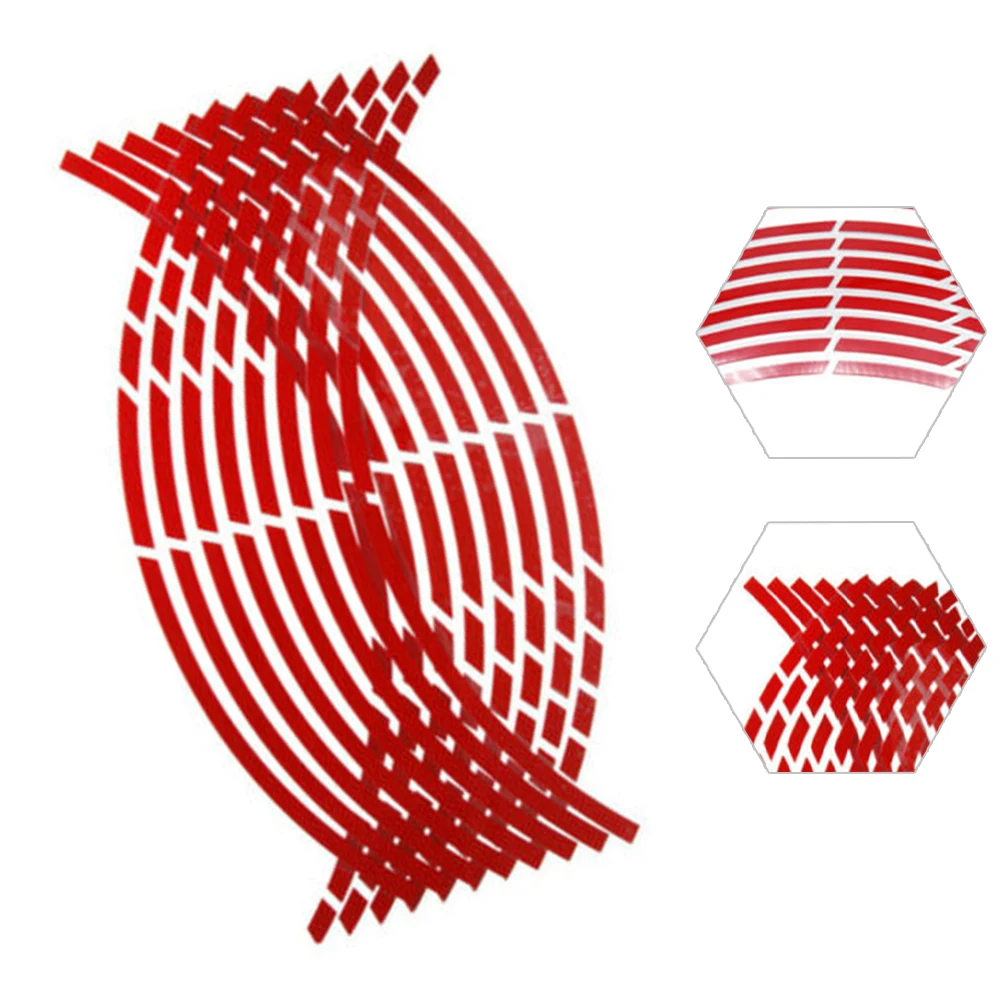 Red 16pcs/set 18“ Stickers Car Wheel Tire Sticker Reflective Edge Strip Universal Fit For 18'' Wheel Rim Decoration Parts
Red 16pcs/set 18“ Stickers Car Wheel Tire Sticker Reflective Edge Strip Universal Fit For 18'' Wheel Rim Decoration Parts