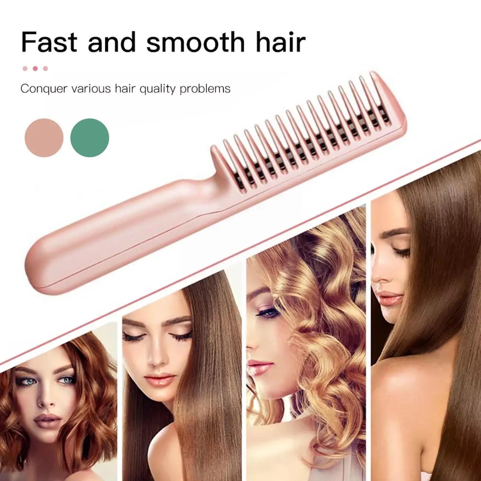 2 In 1 Straight Hair Combs Electric Metal Delicate Multi-Functional Straightening Comb Fast Heating Hairbrush Curlers For W O1W4
2 In 1 Straight Hair Combs Electric Metal Delicate Multi-Functional Straightening Comb Fast Heating Hairbrush Curlers For W O1W4