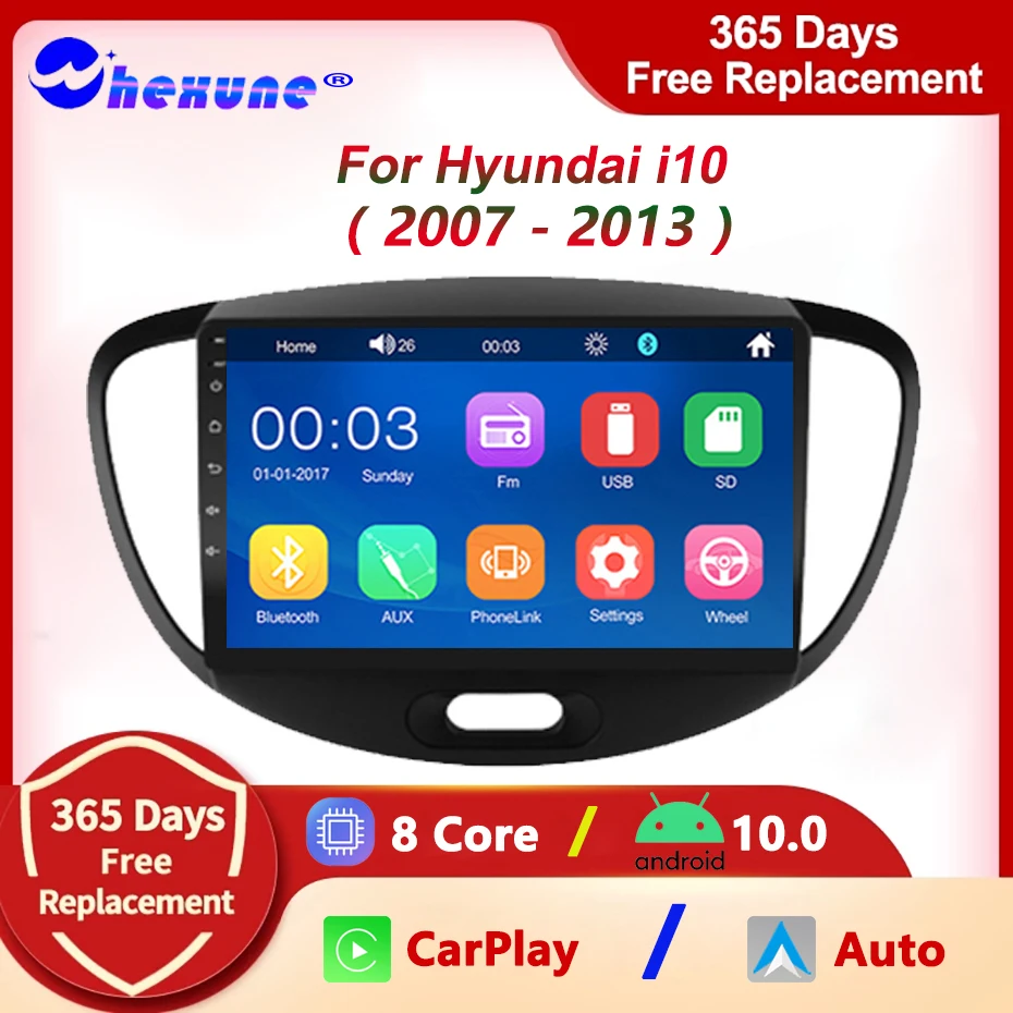 4G Car Radio For Hyundai i10 2007 2008 2009 2010-2013 Android 10 Auto Autoradio Multimedia Player BT Carplay Navigation GPS 2Din
4G Car Radio For Hyundai i10 2007 2008 2009 2010-2013 Android 10 Auto Autoradio Multimedia Player BT Carplay Navigation GPS 2Din