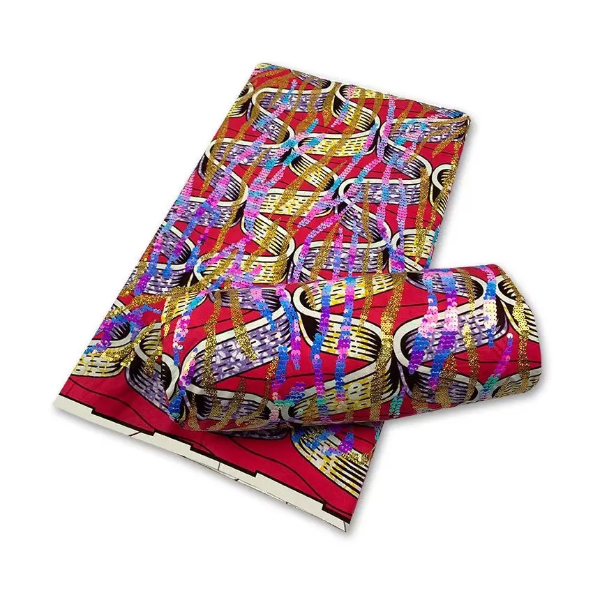 Most Popular Embroidered Sequin Ankara Wax 6yards Full Sequins Wax Fabrics Nigeria Ankara Tissu Printed Materials Y1014-1
Most Popular Embroidered Sequin Ankara Wax 6yards Full Sequins Wax Fabrics Nigeria Ankara Tissu Printed Materials Y1014-1