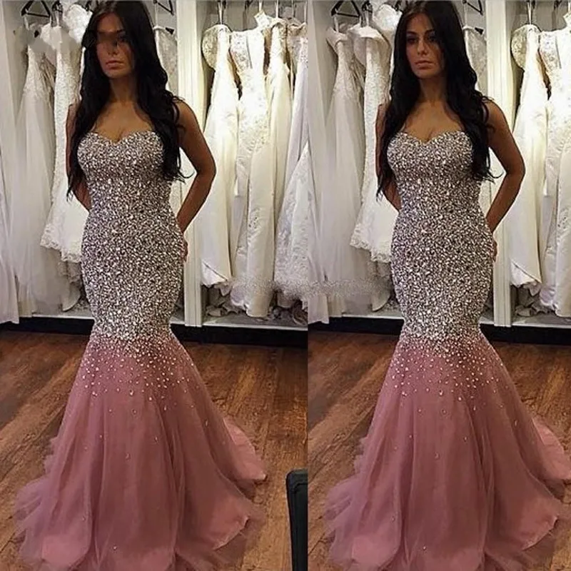 Luxury Mermaid Prom Dresses Long 2023 Crystal Beads Sweetheart Blush Women Formal Evening Party Gowns Robe De Soiree
Luxury Mermaid Prom Dresses Long 2023 Crystal Beads Sweetheart Blush Women Formal Evening Party Gowns Robe De Soiree