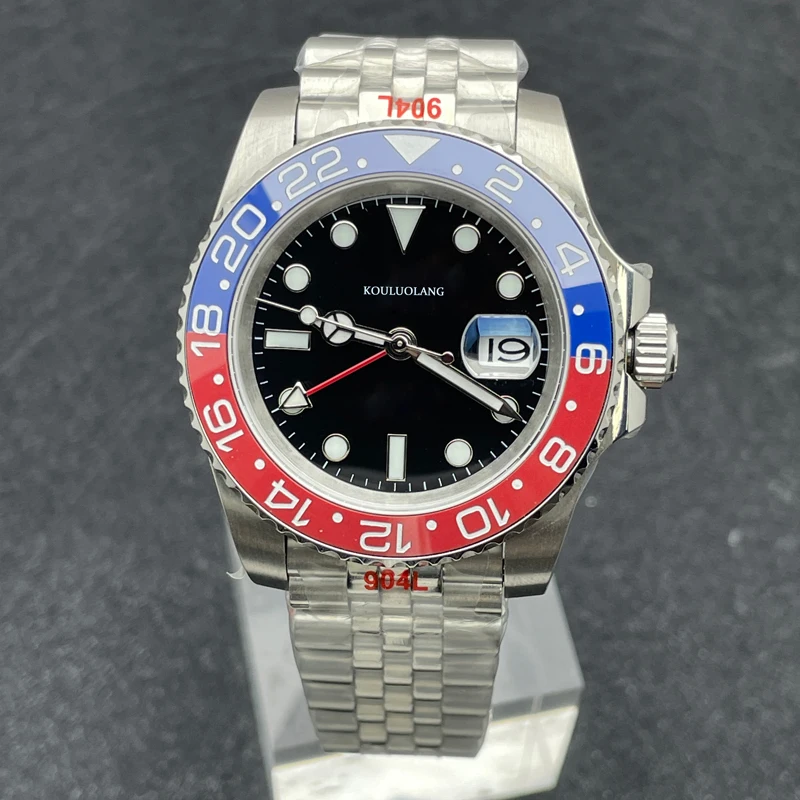 40mm Men's Automatic Mechanical GMT Watch Waterproof Watch Luminous Rotatable Ceramic Bezel 316L Stainless Steel Jubilee Strap 
40mm Men's Automatic Mechanical GMT Watch Waterproof Watch Luminous Rotatable Ceramic Bezel 316L Stainless Steel Jubilee Strap