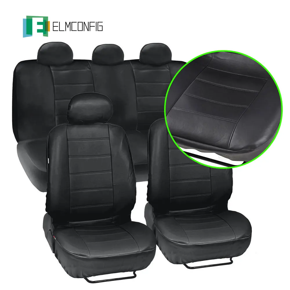 9PCS Car Seat Covers Black/Beige Double Synthetic Leather Seat Cover Front Rear Full Set Seat Cushion with zipper universal
9PCS Car Seat Covers Black/Beige Double Synthetic Leather Seat Cover Front Rear Full Set Seat Cushion with zipper universal