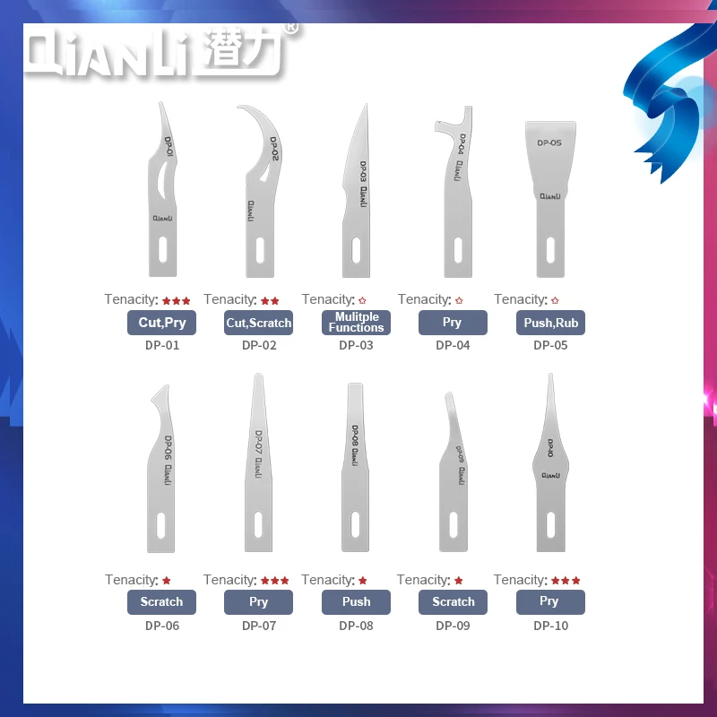 Qianli DP Handmade Polished Blades Professional Glue Remover for Phone Motherbord Layering Repair Tool 
Qianli DP Handmade Polished Blades Professional Glue Remover for Phone Motherbord Layering Repair Tool