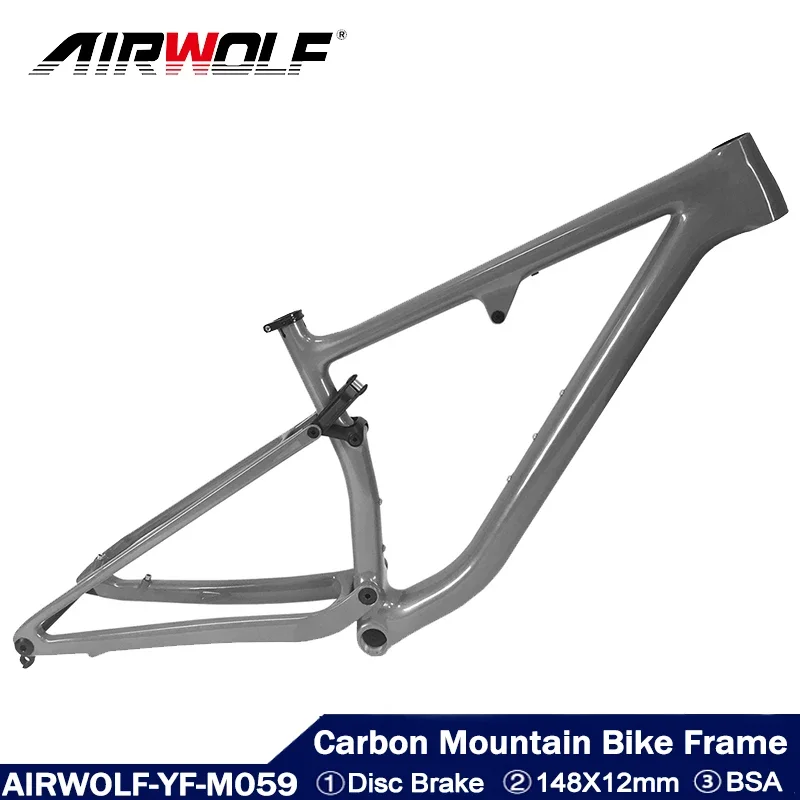 Airwolf T1100 Mountain Carbon Mountain Bike Frame 12X148 Thru-Axle 29er BSA Disc Brake Bicycle Carbon Bikes Frames
Airwolf T1100 Mountain Carbon Mountain Bike Frame 12X148 Thru-Axle 29er BSA Disc Brake Bicycle Carbon Bikes Frames