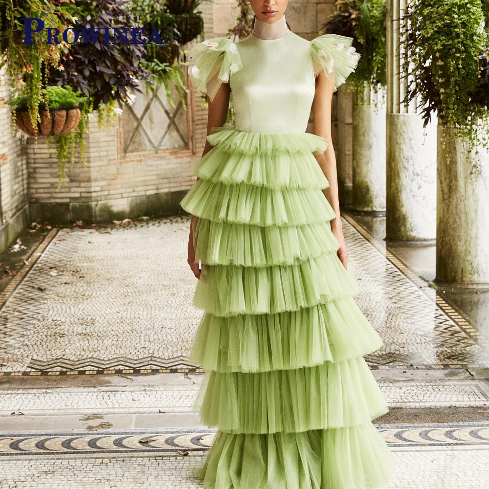 Prowinea Choker Sleeveless Tulle Elegant Button Evening Gowns For Women Zipper Tiered Custom Made Vestido De Fiesta Appliques
Prowinea Choker Sleeveless Tulle Elegant Button Evening Gowns For Women Zipper Tiered Custom Made Vestido De Fiesta Appliques