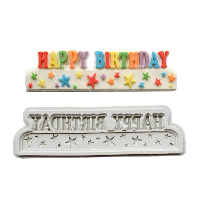 Fondant Silicone Mold Happy Birthday Chocolate Candy Molds Cookies Pastry Biscuits Mould DIY Baking Cake Decoration Tools
Fondant Silicone Mold Happy Birthday Chocolate Candy Molds Cookies Pastry Biscuits Mould DIY Baking Cake Decoration Tools