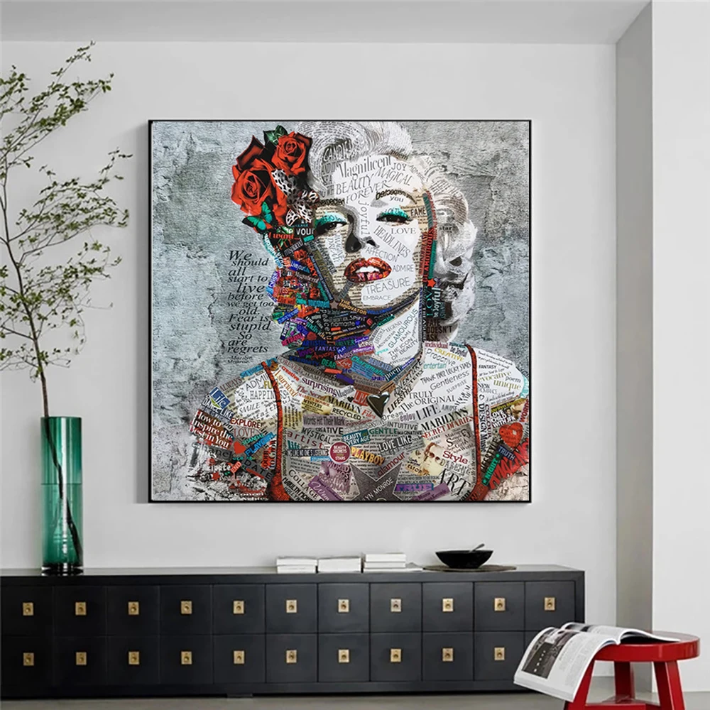 Marilyn Monroe Vintage Painting Newspaper Art Canvas Prints Poster Nordic Decoration Cuadros Famous Wall Picture Home Decor
Marilyn Monroe Vintage Painting Newspaper Art Canvas Prints Poster Nordic Decoration Cuadros Famous Wall Picture Home Decor