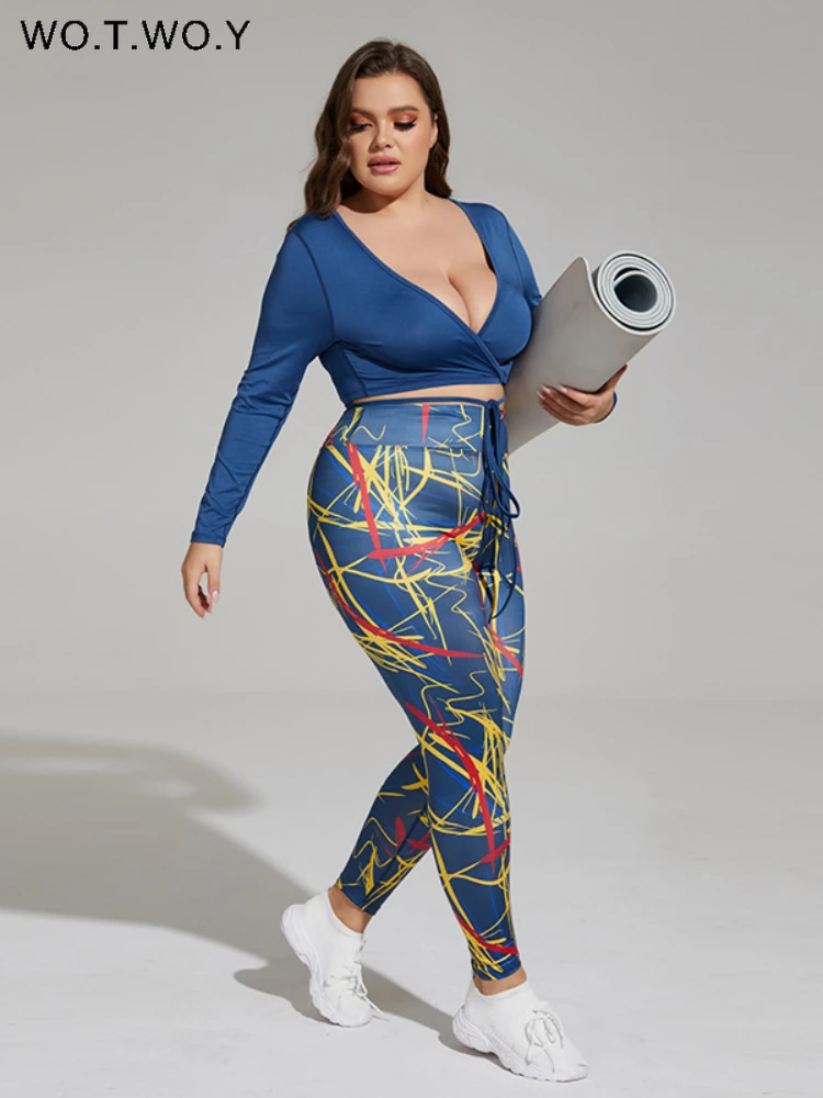 WOTWOY Blue Plus Size Sets 2022 New Women Sexy Breathable Jumpsuit Female Hollow Straps Fitness Suit O-Neck L-4XL Bodysuit 
WOTWOY Blue Plus Size Sets 2022 New Women Sexy Breathable Jumpsuit Female Hollow Straps Fitness Suit O-Neck L-4XL Bodysuit