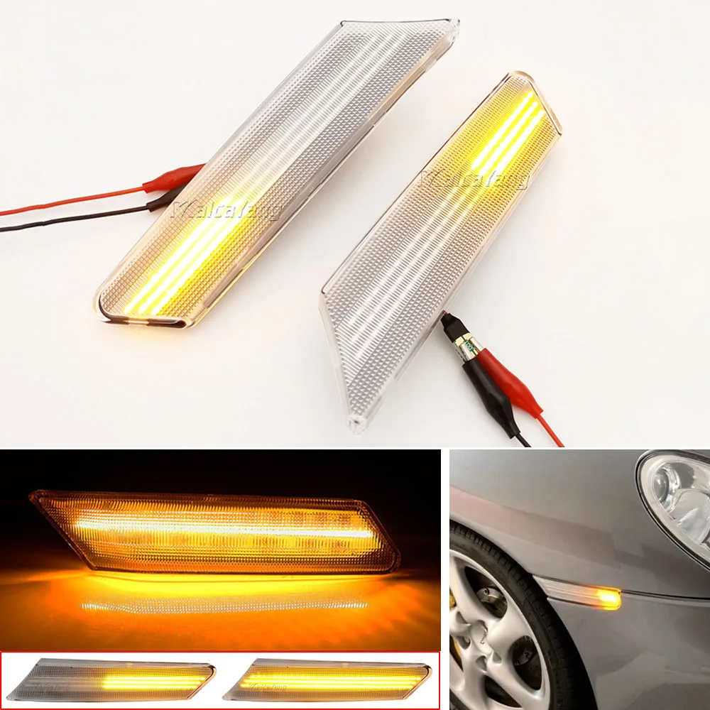 

2Piece LED Turn Signal Indicator Sequential Blinker Dynamic Light For Porsche Cayman Sport Boxster Spyder 911 GT3 RS 997 911 987