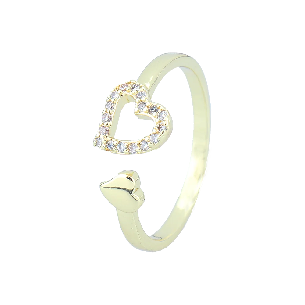 

Bettyue Fashion Statement Lovely Heart Shape Design Ring Adjustable Noble Dress-Up Fpr Women Zirconia Jewelry Fancy Gift