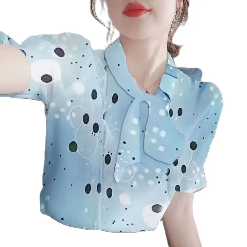New Female Joker Jacket Middleaged Womens Fashion New Printed Fashion Scarf Collar Mother Bottoming Shirt Ladies Chiffon Shirt
New Female Joker Jacket Middleaged Womens Fashion New Printed Fashion Scarf Collar Mother Bottoming Shirt Ladies Chiffon Shirt