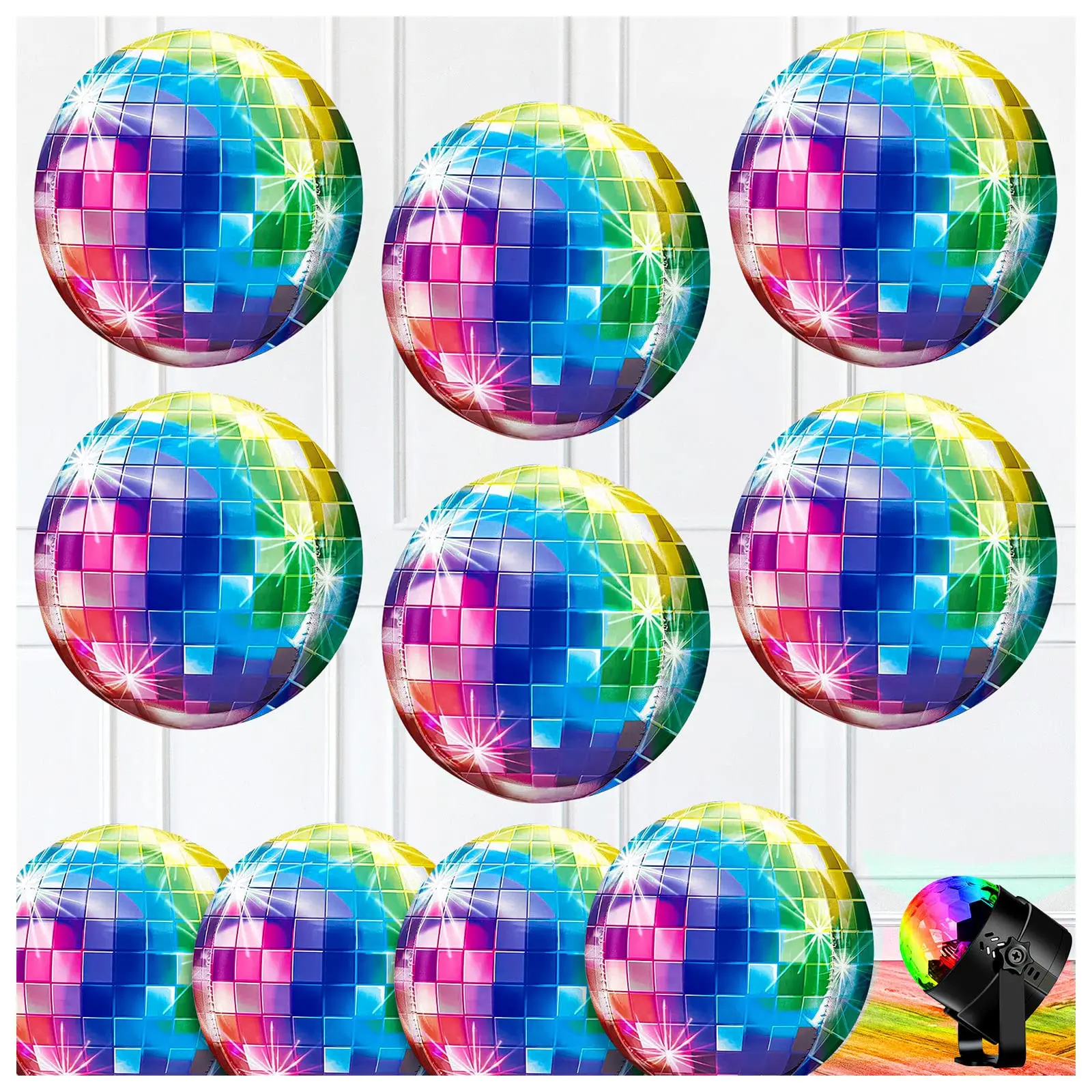 10Pcs Big Disco Ball Balloons 80s 90s Party Decorations Multicolor 4D Disco Foil Mylar Helium Balloons for Theme Party Supplies
10Pcs Big Disco Ball Balloons 80s 90s Party Decorations Multicolor 4D Disco Foil Mylar Helium Balloons for Theme Party Supplies