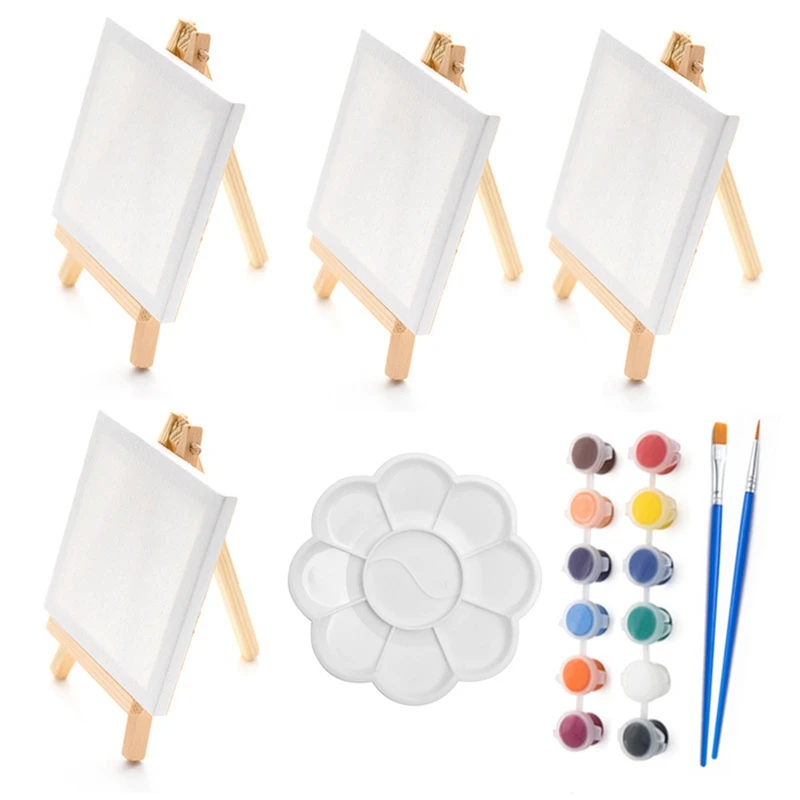 Sip Art Party Supplies, Mini Canvas and Easel, 23 Pieces, Including 10X10cm Small Painting Canvas, 8X15cm Mini Easel
Sip Art Party Supplies, Mini Canvas and Easel, 23 Pieces, Including 10X10cm Small Painting Canvas, 8X15cm Mini Easel