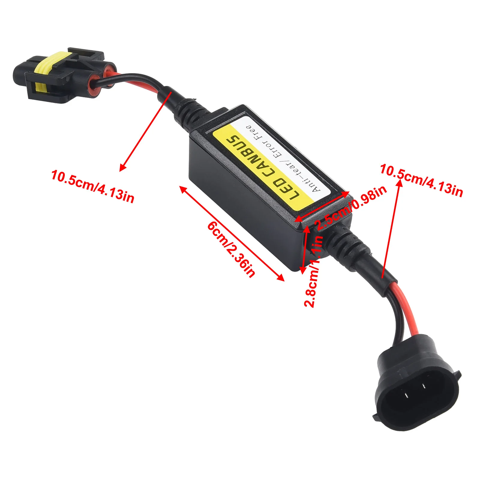 2 Pcs LED H11 Headlight Canbus Wiring Decoder Adapter Error Free Anti-Flicker Resistor Canceller Decoder DC 9-36V Waterproof
2 Pcs LED H11 Headlight Canbus Wiring Decoder Adapter Error Free Anti-Flicker Resistor Canceller Decoder DC 9-36V Waterproof