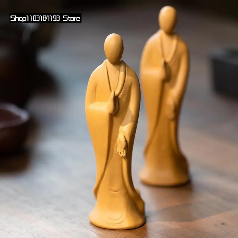 Creative Buddha Monk Statue Ornaments Chinese Yixing Purple Clay Tea Pet Handmade Sculpture Tea Figurine Tea Set Decoration
Creative Buddha Monk Statue Ornaments Chinese Yixing Purple Clay Tea Pet Handmade Sculpture Tea Figurine Tea Set Decoration