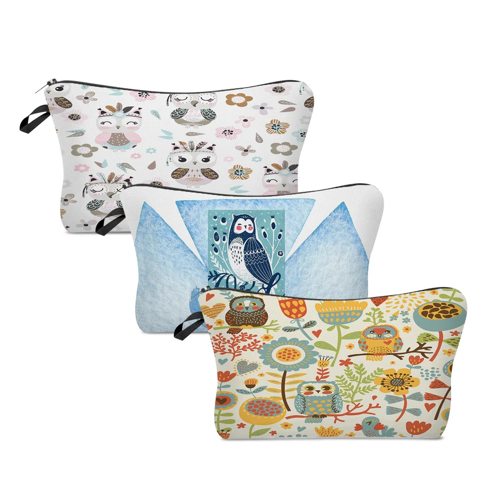 Women Portable Cosmetic Bags Owl Bird Print Wash Bag Pouch Travel Storage Zip Toiletries Organizer Female Pocket Money Bag
Women Portable Cosmetic Bags Owl Bird Print Wash Bag Pouch Travel Storage Zip Toiletries Organizer Female Pocket Money Bag