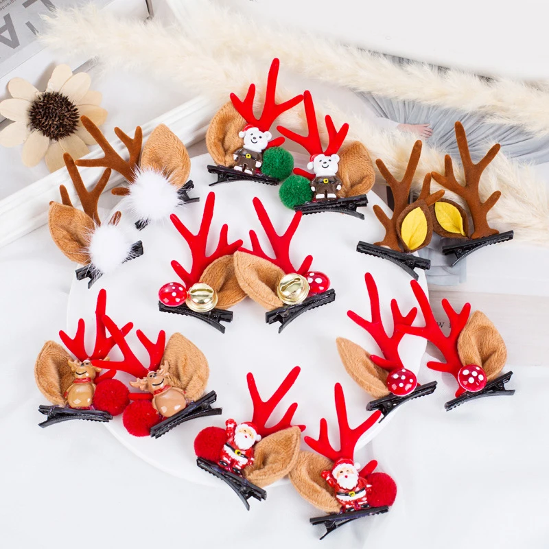 2Pcs/Set Christmas Hair Clips For Girls Cute Deer Ear Hairpins Hairgrips Kids Christmas Antler Hairpin Barrette Hair Accessories
2Pcs/Set Christmas Hair Clips For Girls Cute Deer Ear Hairpins Hairgrips Kids Christmas Antler Hairpin Barrette Hair Accessories