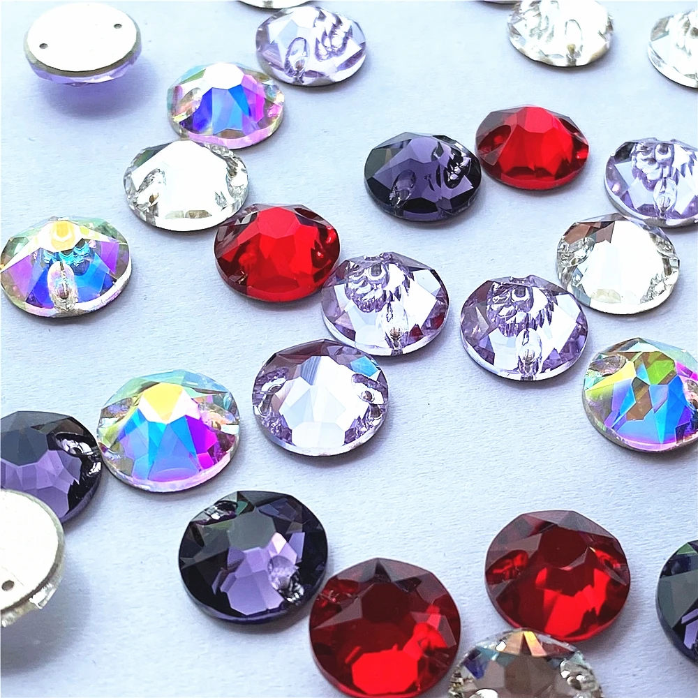 Round High Quality Glass Sew On Stones 8/10/12mm Glitter Flat Top Crystal AB Rhinestones for Sewing Clothes Fabric Decoration
Round High Quality Glass Sew On Stones 8/10/12mm Glitter Flat Top Crystal AB Rhinestones for Sewing Clothes Fabric Decoration