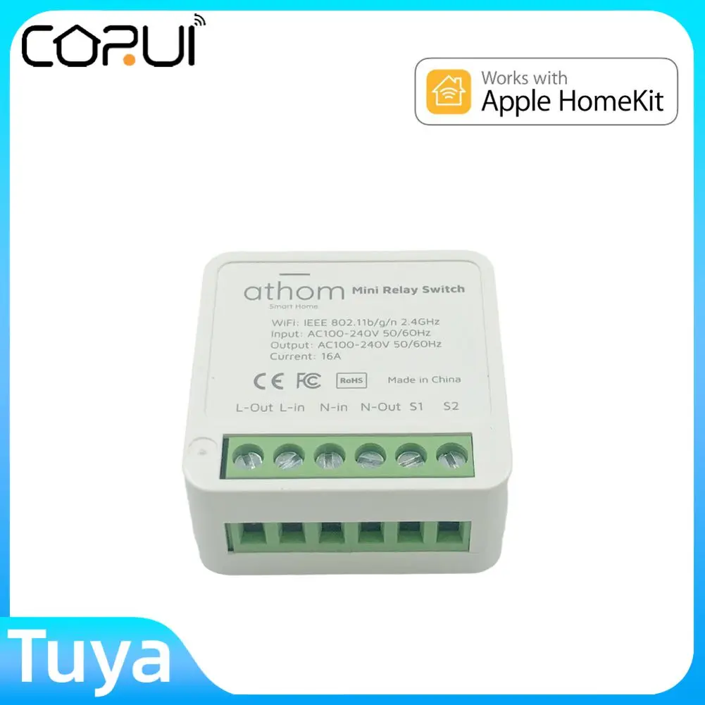 

CoRui Homekit Mini DIY WiFi Relay Module 3-Way 16A Smart Switch Home Automation Electrical Equipment Smart Life