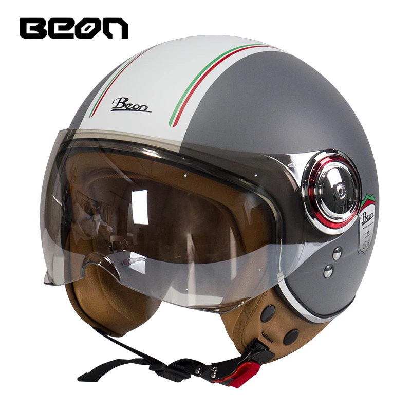 Винтажный мотоциклетный шлем BEON Chopper 3/4 с открытым лицом, мотошлем, мото Casco Capacete, мужской и женский шлем для скутера, мотоциклетный шлем 
Винтажный мотоциклетный шлем BEON Chopper 3/4 с открытым лицом, мотошлем, мото Casco Capacete, мужской и женский шлем для скутера, мотоциклетный шлем