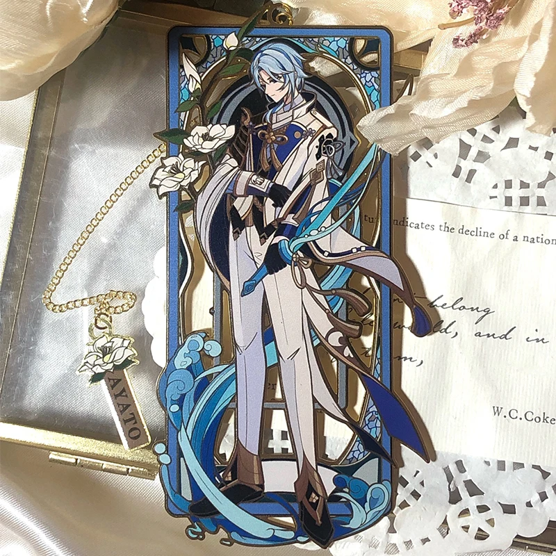 Original Game Genshin Impact Kamisato Ayato Creative Metal Hollow Out Chain Bookmark Pendant Cosplay Accessories Collection Gift
Original Game Genshin Impact Kamisato Ayato Creative Metal Hollow Out Chain Bookmark Pendant Cosplay Accessories Collection Gift