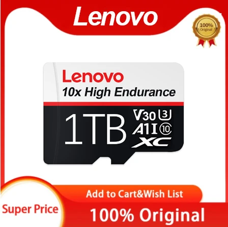 Lenovo Micro Tf SD Card 2TB 1TB Memory Card 128GB 512GB High capacity Flash Card 256GB Waterproof Mini Memoria for iphone
Lenovo Micro Tf SD Card 2TB 1TB Memory Card 128GB 512GB High capacity Flash Card 256GB Waterproof Mini Memoria for iphone