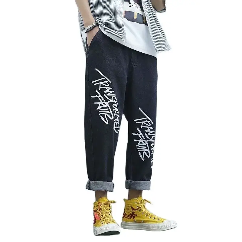Spring Autumn 2022 Hip Hop Teenagers Korean Elastic Waist Men Straight Fashion Jeans Youth Personality Printed Wide-leg Trousers
Spring Autumn 2022 Hip Hop Teenagers Korean Elastic Waist Men Straight Fashion Jeans Youth Personality Printed Wide-leg Trousers