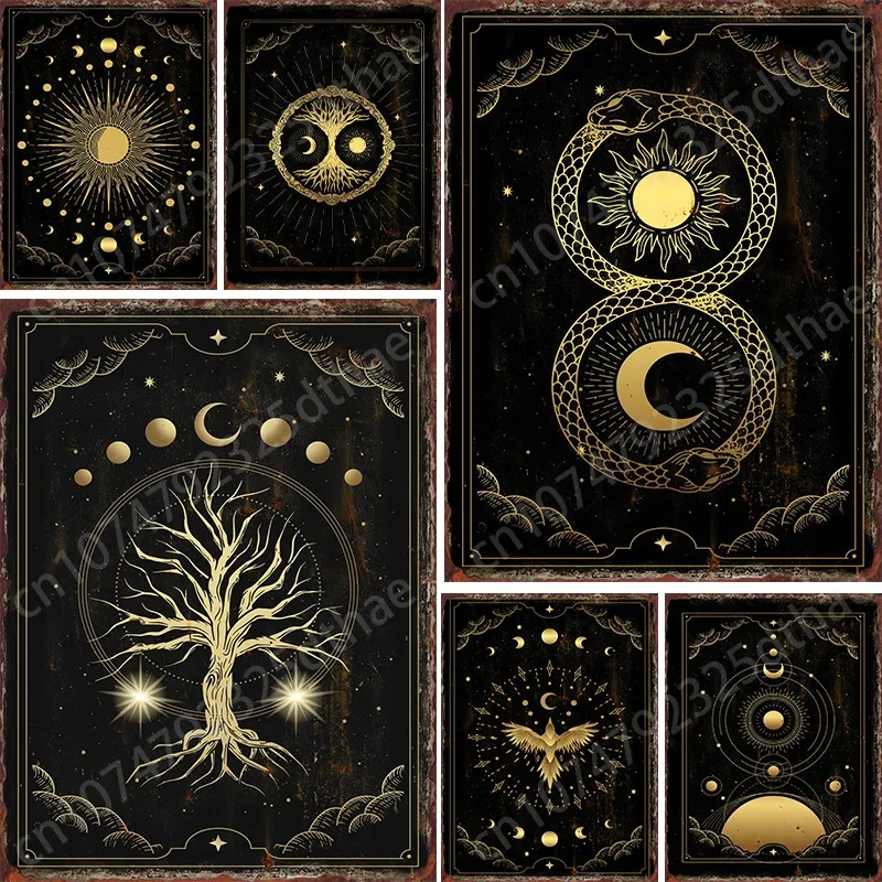 Tarot Constellation Card Artistic Painting Metal Poster Sign Horoscope Divination Abstract Animals Wall Artwork Print Home Decor
Tarot Constellation Card Artistic Painting Metal Poster Sign Horoscope Divination Abstract Animals Wall Artwork Print Home Decor