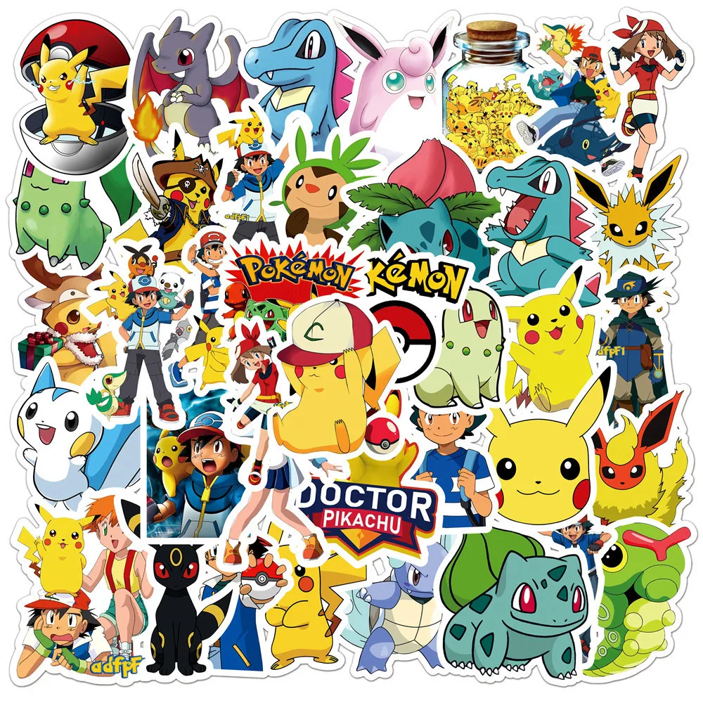 50 Pokemon Pikachu Anime Cartoon Graffiti Decoration Luggage Refrigerator Mobile Phone Notebook Stationery Waterproof Stickers
50 Pokemon Pikachu Anime Cartoon Graffiti Decoration Luggage Refrigerator Mobile Phone Notebook Stationery Waterproof Stickers