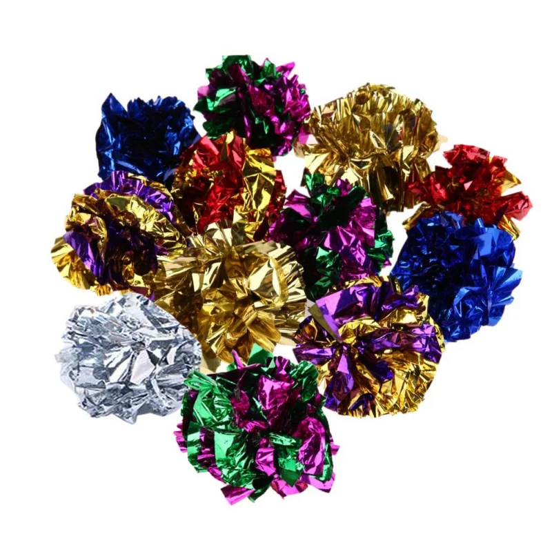 6/12/24pcs Cat Toy Mylar Balls Colorful Ring Paper Shiny Interactive Sound Ball Crinkly Balls for Cats Sound Toys Pet Play Balls
6/12/24pcs Cat Toy Mylar Balls Colorful Ring Paper Shiny Interactive Sound Ball Crinkly Balls for Cats Sound Toys Pet Play Balls
