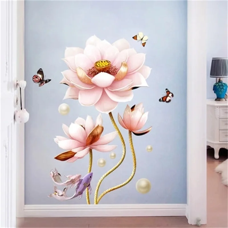 100*80cm Chinese Style Wall Sticker 3D Lotus Picture Wedding Room Decoration Nordic Poster Wall Art Living Home Decoration
100*80cm Chinese Style Wall Sticker 3D Lotus Picture Wedding Room Decoration Nordic Poster Wall Art Living Home Decoration
