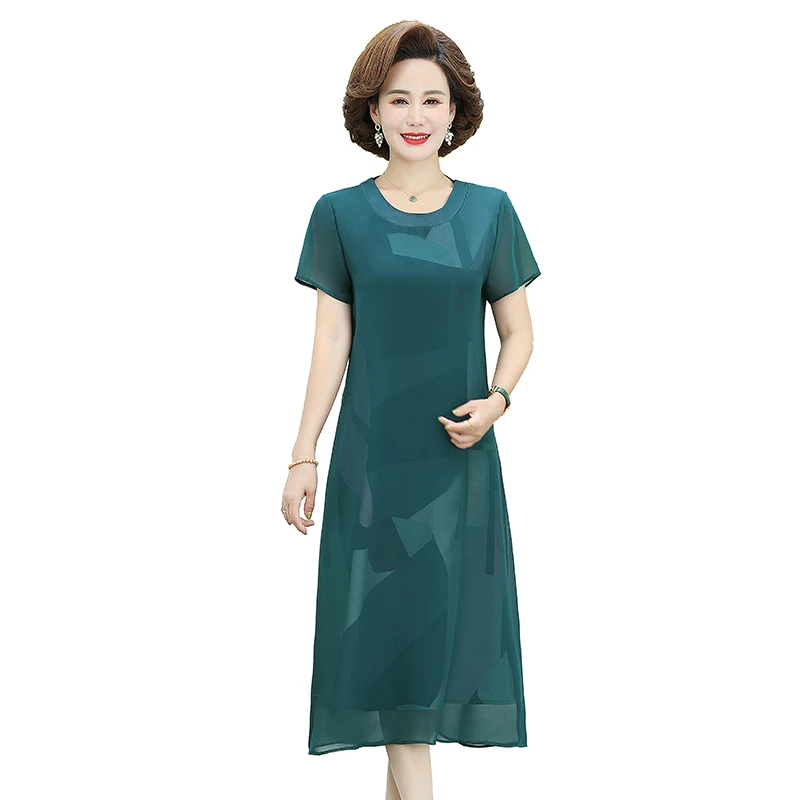 Women Summer Dress Elegant Midi Long Short Sleeve Round Collar Party Vestidos Female Office Lady Dress
Women Summer Dress Elegant Midi Long Short Sleeve Round Collar Party Vestidos Female Office Lady Dress