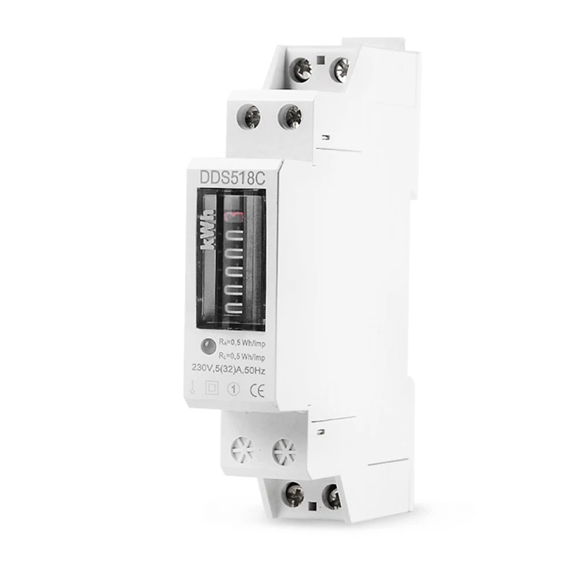 Household Electronic Energy Meter DDS518C Din Rail Single Phase Electricity Power Consumption Wattmeter Energy Meter Kwh Counter
Household Electronic Energy Meter DDS518C Din Rail Single Phase Electricity Power Consumption Wattmeter Energy Meter Kwh Counter