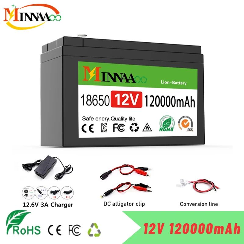 New 12V 45Ah 50Ah 100Ah 120Ah lithium Battery Pack Lithium Iron Phosphate Batteries Built-in BMS For Solar Boat+12.6V Charger
New 12V 45Ah 50Ah 100Ah 120Ah lithium Battery Pack Lithium Iron Phosphate Batteries Built-in BMS For Solar Boat+12.6V Charger