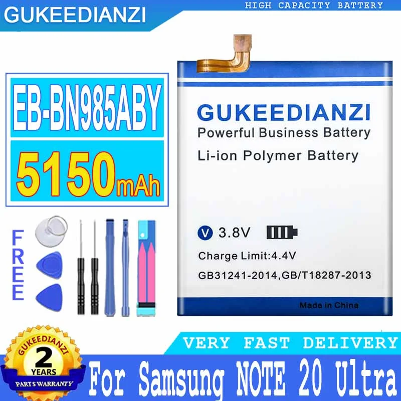 

GUKEEDIANZI Battery EB-BN985ABY 5150mAh for Samsung NOTE 20 Ultra NOTE 20Ultra NOTE20 Ultra Batteries Big Power Bateria