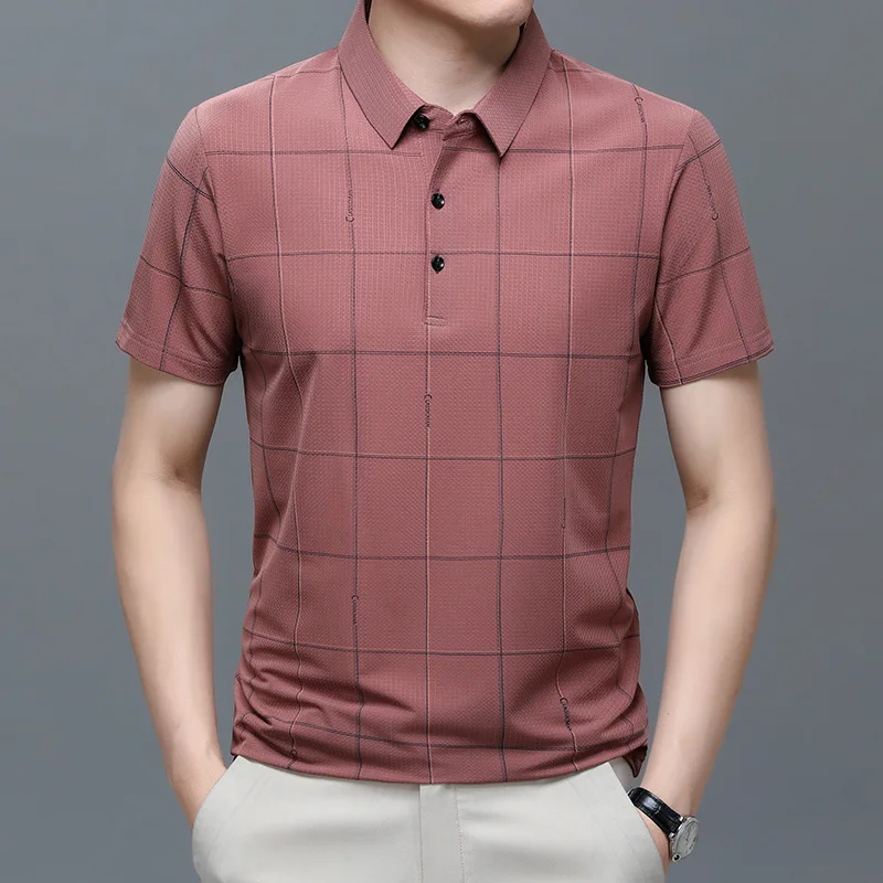Female Clothing Casual Polo Short Sleeve Lapel T-shirt Men's 2023 Summer Business Fashion Striped Plaid Button Loose Tops
Female Clothing Casual Polo Short Sleeve Lapel T-shirt Men's 2023 Summer Business Fashion Striped Plaid Button Loose Tops