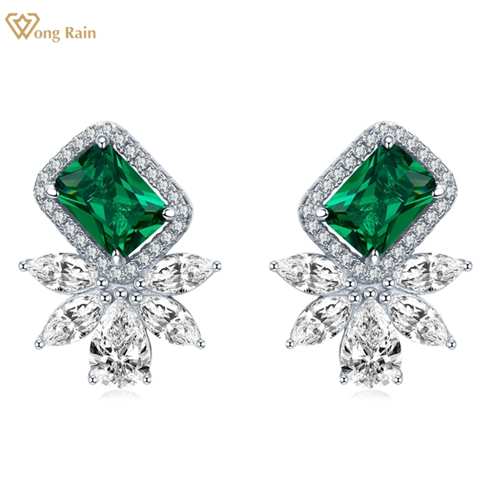 Wong Rain 100% 925 Sterling Silver 1CT Emerald High Carbon Diamond Gemstone Vintage Ear Studs Earrings Fine Jewelry Wholesale
Wong Rain 100% 925 Sterling Silver 1CT Emerald High Carbon Diamond Gemstone Vintage Ear Studs Earrings Fine Jewelry Wholesale