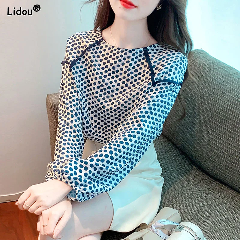 Round Neck Sweet Dignified Dot Pattern Pullovers Fashion Casual Printing Korean T-Shirts Spring Summer Thin Women's Clothing
Round Neck Sweet Dignified Dot Pattern Pullovers Fashion Casual Printing Korean T-Shirts Spring Summer Thin Women's Clothing