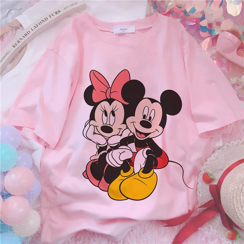 Футболка женская розовая с принтом Микки Мауса, в стиле Харадзюку
Футболка женская розовая с принтом Микки Мауса, в стиле Харадзюку