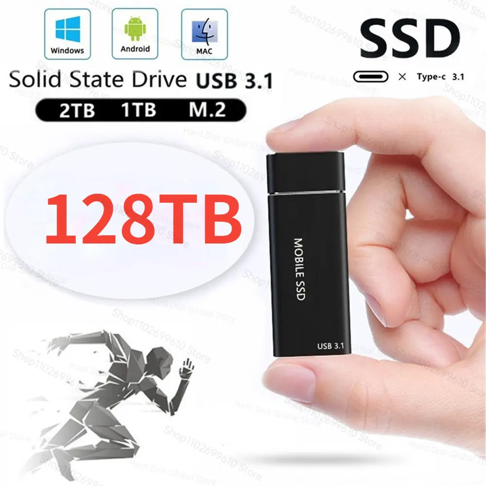 External SSD 2TB 8TB 16TB 32TB 64TB 128TB Portable Solid State Drive Hard Drive USB3.1 Type C For Laptop Disco duro
External SSD 2TB 8TB 16TB 32TB 64TB 128TB Portable Solid State Drive Hard Drive USB3.1 Type C For Laptop Disco duro