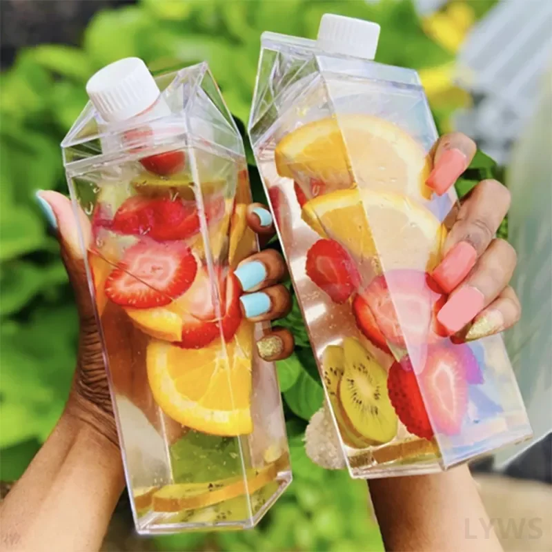 Transparent Milk Water Bottle Drinkware Shaker Sports Square Milk Water Juice Coffee Bottle Tour Outdoor Drinking Cup
Transparent Milk Water Bottle Drinkware Shaker Sports Square Milk Water Juice Coffee Bottle Tour Outdoor Drinking Cup