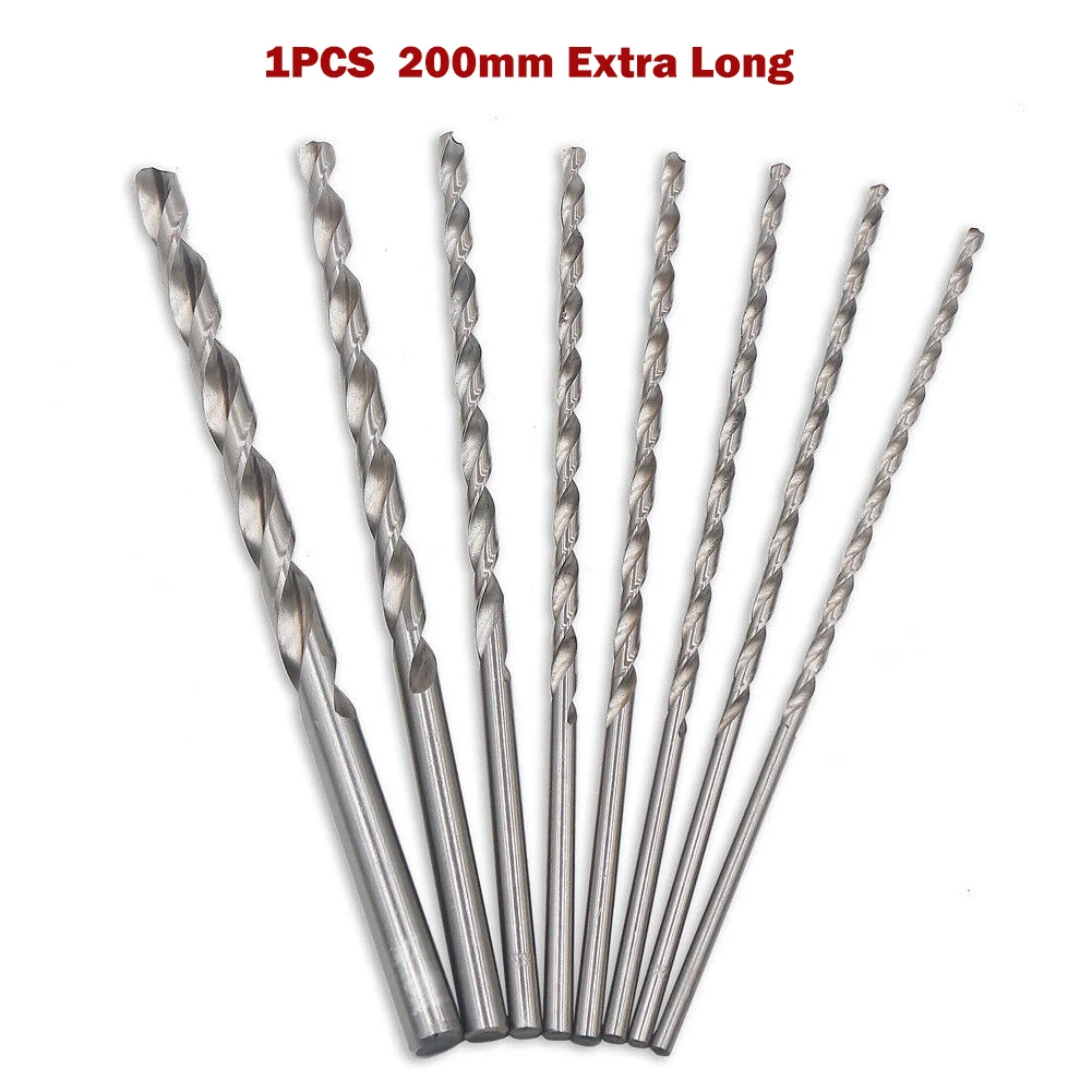 1pc 200mm Extra Long High Speed Steel HSS Drill Bits Straight Shank Drill Twist Drill For Metal Drilling Electric Drill 2-10mm
1pc 200mm Extra Long High Speed Steel HSS Drill Bits Straight Shank Drill Twist Drill For Metal Drilling Electric Drill 2-10mm