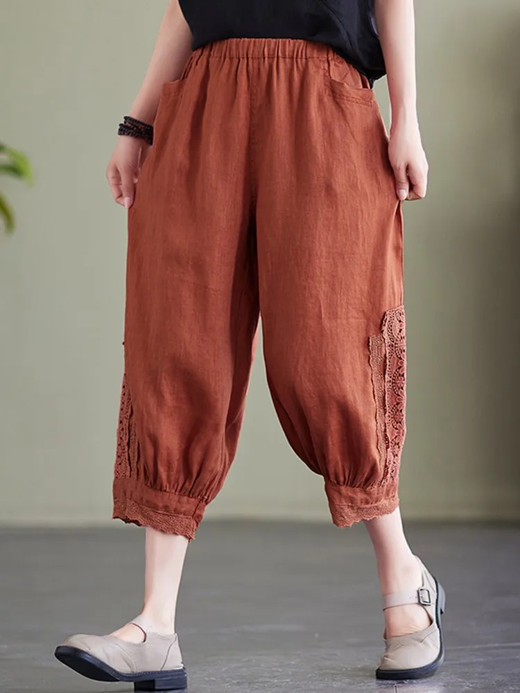 Women Casual Harem Pants New Arrival 2022 Summer Vintage Style Patchwork Lace Loose Comfortable Female Calf-length Pants B1961
Women Casual Harem Pants New Arrival 2022 Summer Vintage Style Patchwork Lace Loose Comfortable Female Calf-length Pants B1961