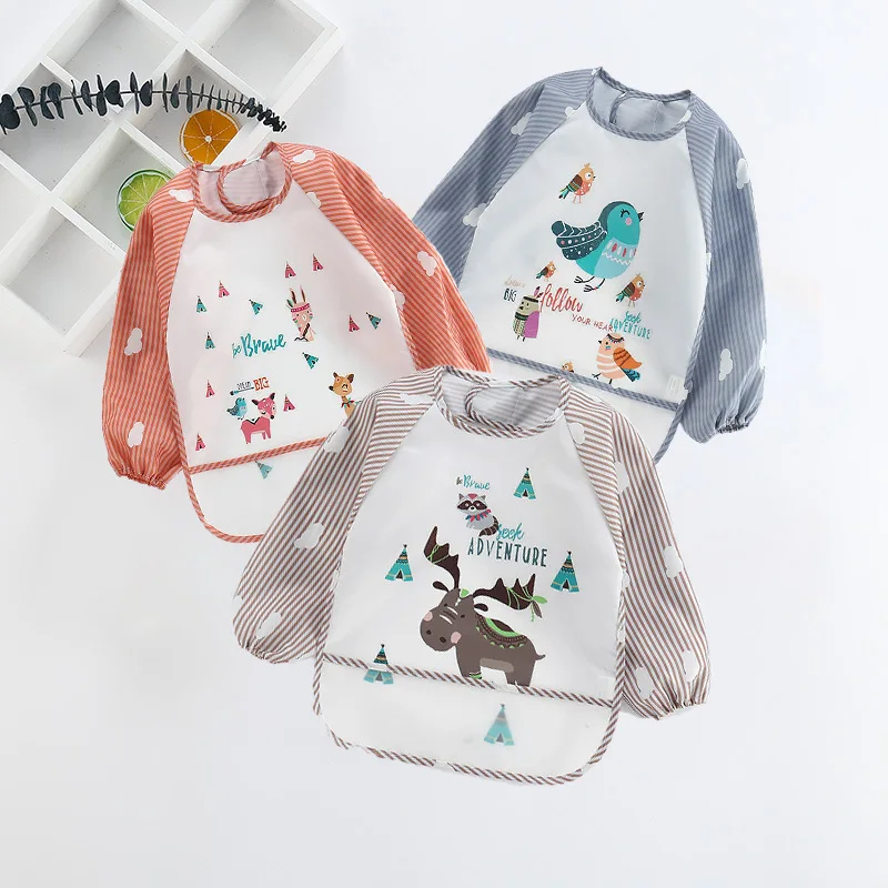 New Baby Bibs Cute Children Baby Stuff Toddler Long Sleeve Art Smock Feeding Bib Apron for Kids Baby Bibs Waterproof
New Baby Bibs Cute Children Baby Stuff Toddler Long Sleeve Art Smock Feeding Bib Apron for Kids Baby Bibs Waterproof