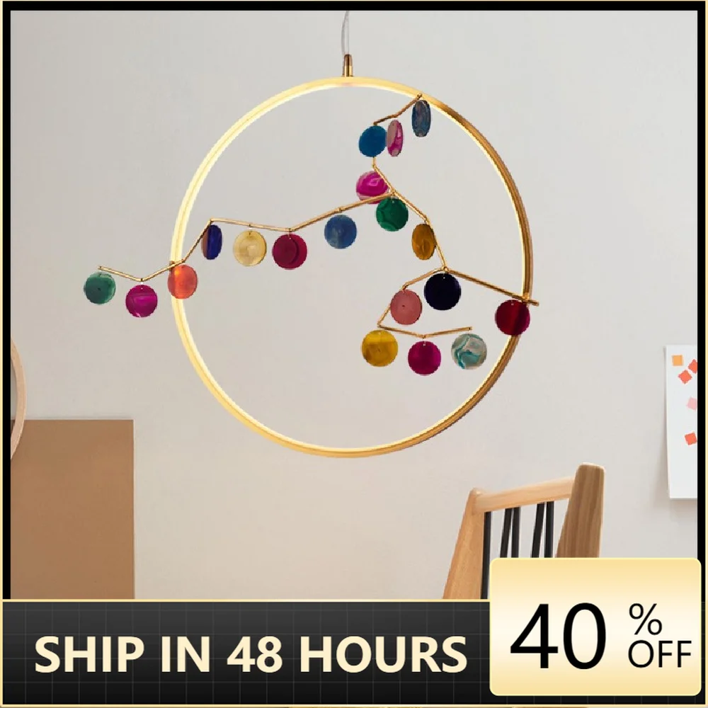 Natural agate colorful Flake chandelier gold chandelier light red green pink blue purple foyer kitchen Lustre Fixture Lights
Natural agate colorful Flake chandelier gold chandelier light red green pink blue purple foyer kitchen Lustre Fixture Lights