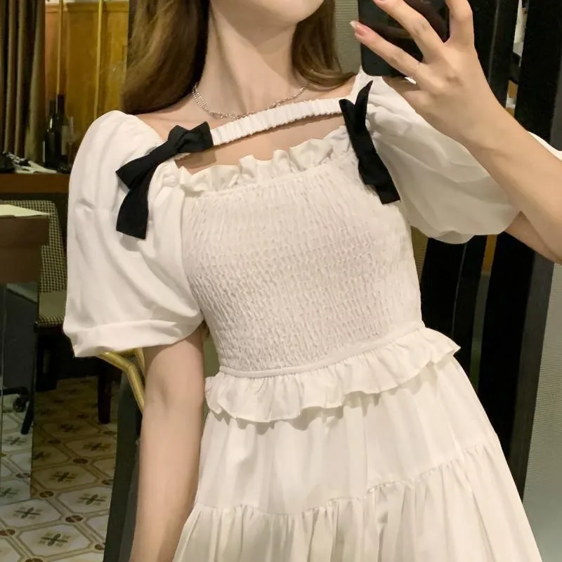 Women's 2022 Summer French Court Style Skirt Ghost Horse Retro Waist Slimming Design Skirt White Dress
Women's 2022 Summer French Court Style Skirt Ghost Horse Retro Waist Slimming Design Skirt White Dress