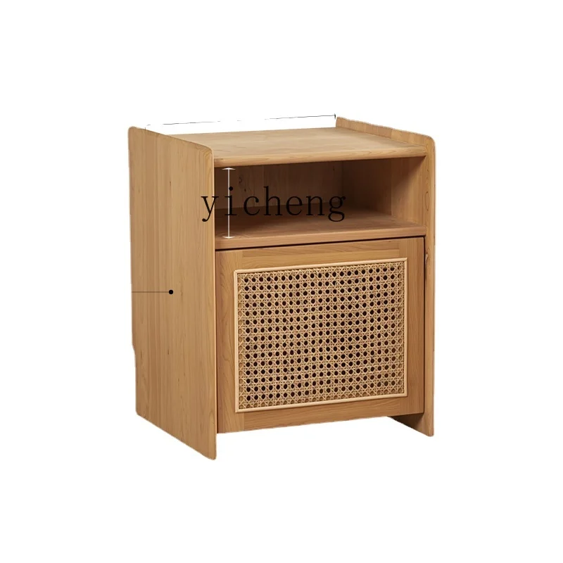 ZK Solid Wood Rattan Bedside Table Simple Modern Storage Flip Door Bedside Cabinet Wood Color
ZK Solid Wood Rattan Bedside Table Simple Modern Storage Flip Door Bedside Cabinet Wood Color