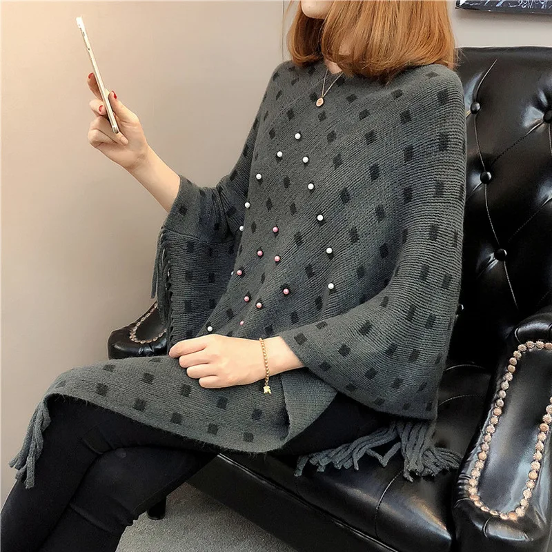 Корейский женский вязаный свитер с V-образным вырезом, Повседневная элегантная накидка с бусинами и кисточками, 2021 пальто, модный Свободный ...
Корейский женский вязаный свитер с V-образным вырезом, Повседневная элегантная накидка с бусинами и кисточками, 2021 пальто, модный Свободный ...